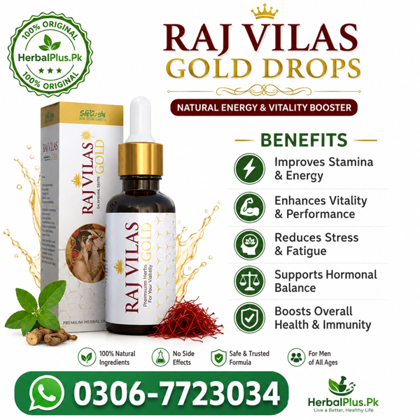 Raj Vilas Gold Drops in Pakistan – Premium Herbal Wellness Drops | HerbalPlus.Pk:-